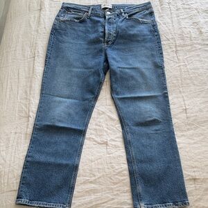 Agolde Women’s Riley Blue Straight Jeans EUC